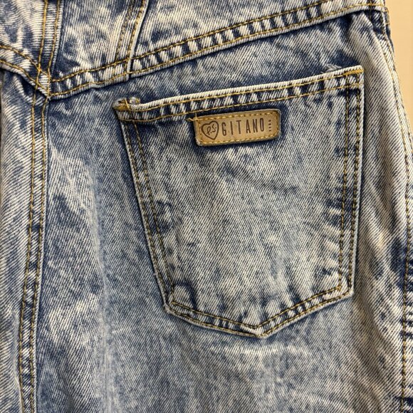 Vintage PS Gitano 80's Style High Waist Baggy Jeans Acid Wash Women's 10 Short - Picture 9 of 13